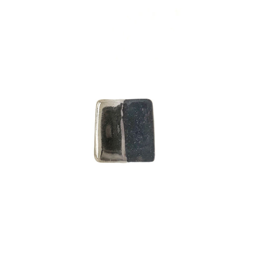 Anello in ceramica nera e platino